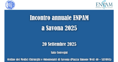 Clicca per accedere all'articolo Incontro annuale Enpam a Savona 2025