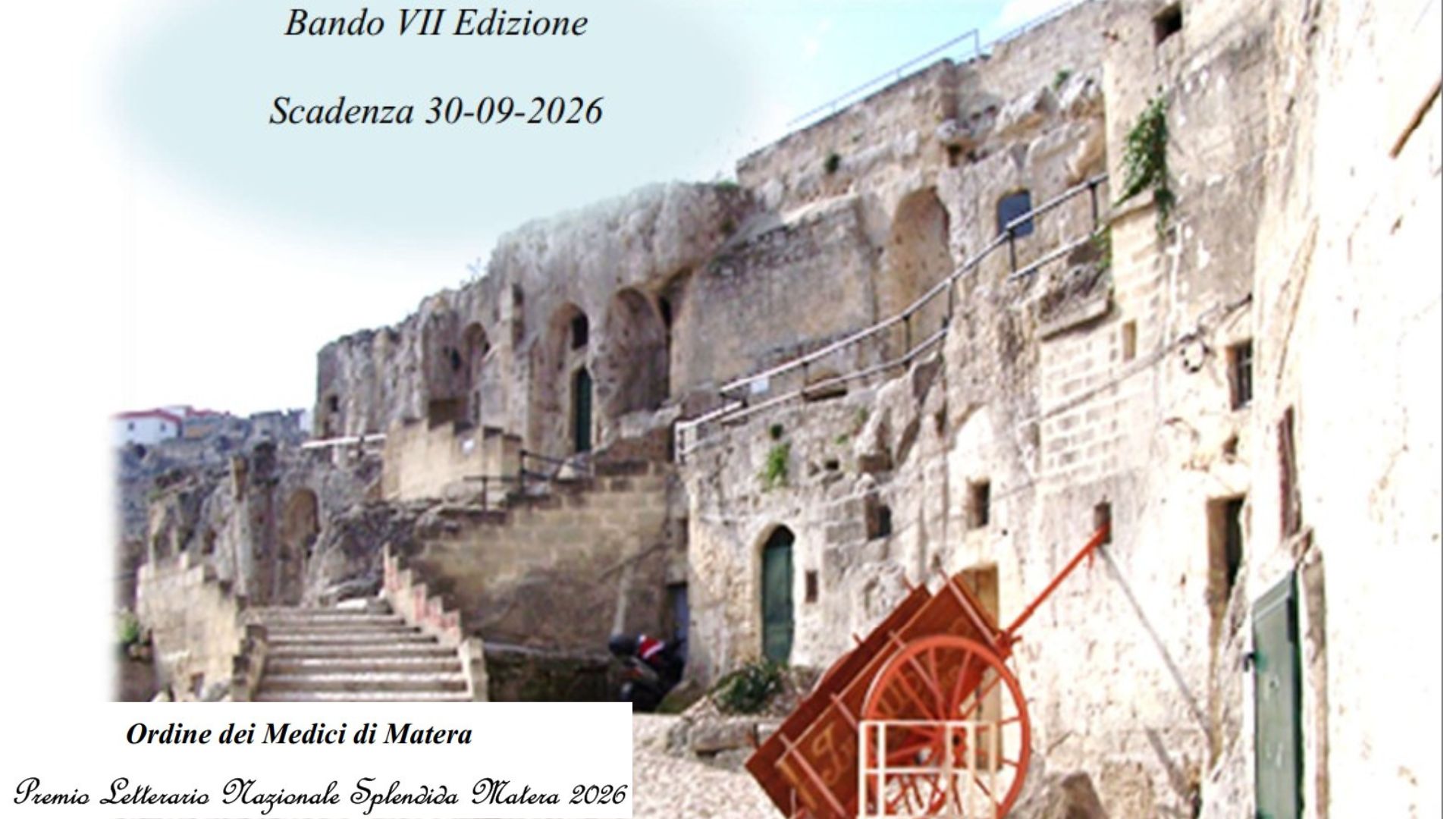 Clicca per accedere all'articolo Bando Premio Letterario VII Edizione Splendida Matera